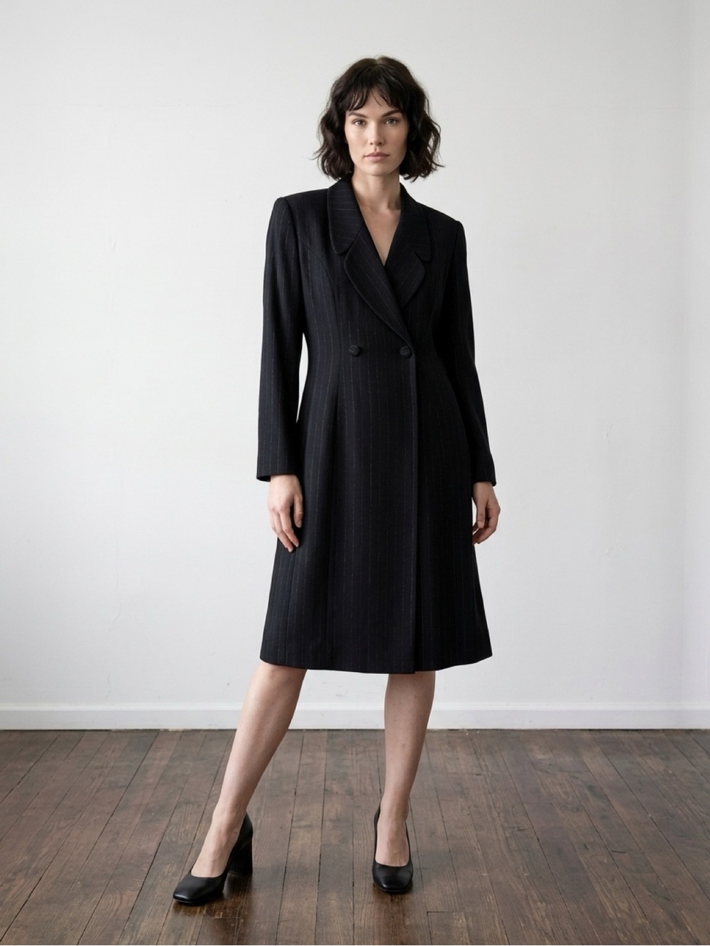 Ann Tijan for Kenar Elegant Black Women's Coat Dress size 12